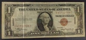 lot 29 image: 1935-A $1.00 Silver Certificate - Hawaii Note