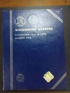 lot 36 image: Washington Silver Quarter Folder With 11 Coins