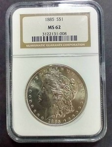 lot 37 image: 1885 Morgan Dollar - MS62