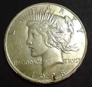 lot 43 image: 1923 Peace Dollar