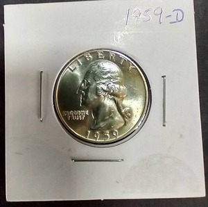 lot 46 image: 1959-D Silver Quarter