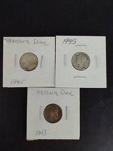 lot 31 image: 3 Mercury Dimes