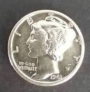 lot 53 image: 1943-D Mercury Dime