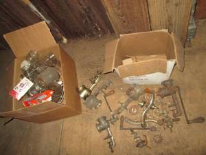 lot 243 image: Canning Supplies & Meat Grinder