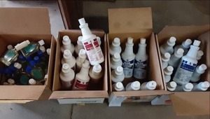 lot 17 image: (4) Boxes of Cleaners, Isopropyl Alcohol Gel, Bowl Cleaners