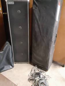 lot 31 image: (2) Sonic Commercial Speakers With Covers See Photos