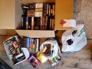 lot 81 image: Box of Vintage VHS Tapes, & Cassettes See Photos