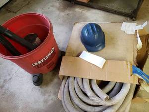 lot 71 image: WetDry Vacuum Base With Hose & Filter, Additional Hose in Box