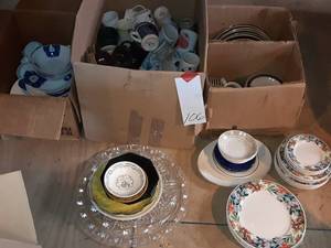 lot 106 image: Large Lot of Kitchen Items (Plates, Cups, Mugs, Serving Platters & More)