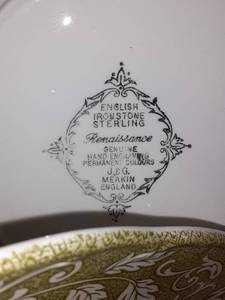 lot 107 image: J & G Meakin England English Ironstone Sterling Place Setting See Photos
