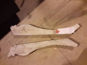 lot 153 image: (2) Vintage Wood AngleCorner Braces