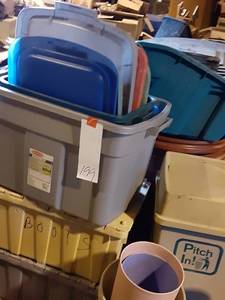 lot 199 image: Large lot of Totes and Garbage Cans