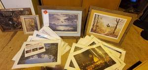lot 164 image:  Les Kouba Mallards Arriving #9431000 Vintage Prints See Photos