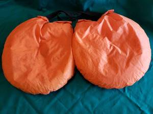 lot 45 image: Orange & Camouflaged Seats