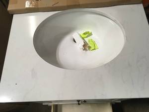 Vanity Cabinet with Ceramic top Damaged Customer Returns See Pictures