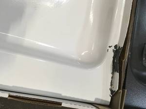 Lot of 2 ShowerCast 60 in. x 32 in. Single Threshold Shower Pan One is Damaged Customer Returns See Pictures