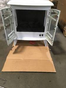 Legacy 1,000 sq. ft. Panoramic Infrared Electric Stove in White by Hampton Bay Customer Returns See Pictures