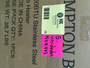 Lot of 5 Hampton Bay 48000 BTU Stainless Steel Patio Heater Customer Returns See Pictures