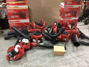 Lot of assorted Homelite Blowers  customer return various models and conditions see pictures