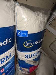 2 Serta Sertapedic Super Firm King Size Pillows