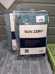 2 Sets of Sun Zero Rod Pocket Curtain Panels 108 x 84