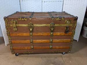 Antique Flat Top Trunk