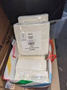 12 Packs of White Spritz Beverage Napkins