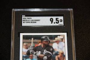lot 4 image: 2020 Topps 1985 Luis Robert Rookie Card SGC 9.5