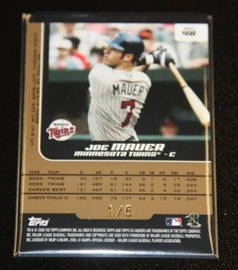lot 7 image: 2006 Topps Co-Signers Joe Mauer Torii Hunter Hypersilver #48 15