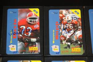 lot 13 image: 1995 Signature Rookies Phone Card Autograph Lot  9 Autographed Cards