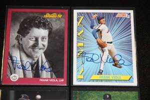 lot 21 image: Frank Viola In Person Autograph Lot  4 Autographs