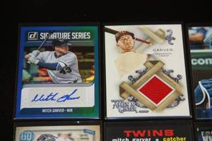 lot 38 image: Mitch Garver Baseball Card Lot w Autograph & Relic  11 Cards