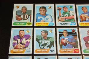 lot 56 image: 1968 Topps Football Card Lot  74 Cards