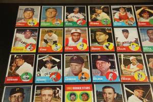 lot 72 image: 1963 Topps Baseball Card Lot  31 Cards