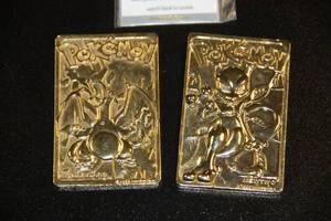 lot 89 image: 1999 Burger King Pokemon 23K Gold Lot  2 Cards