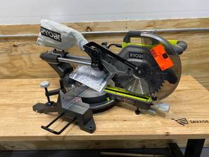 lot 15 image: RYOBI 15 Amp 10 in. Sliding Compound Miter Saw with LED
