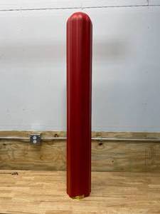 lot 18 image: GRAINGER APPROVED 56 inH High Density Polyethylene Bollard Cover For Post Size with 6 in dia, Red