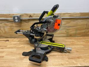 lot 77 image: RYOBI 7-14 in. Compound Sliding Miter Saw