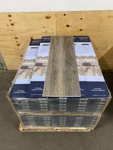 lot 3 image: SARATOGA COLLECTION Lot of 50 Boxes of- 100% Waterproof Flooring in Cinder Gray (Total of 946.50 sq. ft.)