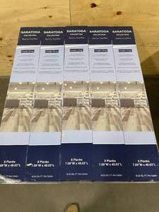 lot 1 image: SARATOGA COLLECTION Lot of 25 Boxes of- 100% Waterproof Flooring in Cinder Gray (Total of 473.25 sq. ft.)
