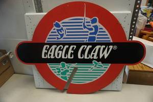lot 206 image: Berkley Eagle Claw Log Display Sign