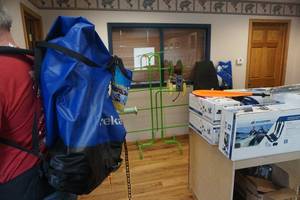 lot 223 image: Eureka Model PALSS15 Storm Shield Large Capacity Water Proof Back Pack Storage Bag