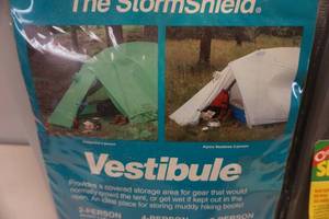 lot 277 image: Eureka Storm Shell Tent Vestibule Extension With Floor Saver Ground Cover Mat and Seam Seal Sealant