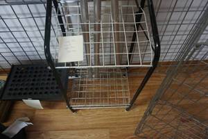 lot 318 image: 2 - Wire Mesh Upright Tool Holder Shelving Units