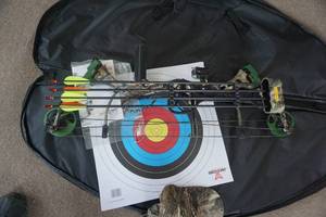 lot 10 image: Bear Archery Model Young Gun Compound Bow Package