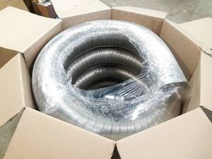 lot 501 image: NEW Roll Of BDM 316L Stainless Steel Chimney Religning 6 x 25 Flex Duct