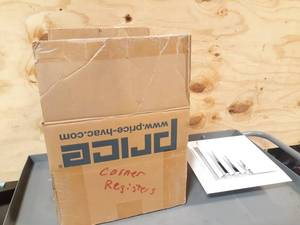lot 504 image: NEW Pair of PRICE White Corner Diffusers