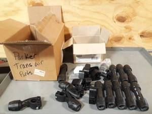 lot 508 image: NEW Parker Transair Connectors and Pipe - Aluminum 78 ID Pipes
