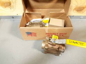 lot 490 image: NEW Lot of 2 Apollo 1-12 Brass Ball Valves - Solder Connection