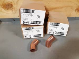 lot 480 image: NEW Lot of 30 1 NIBCO Copper Pressure 45° Elbows